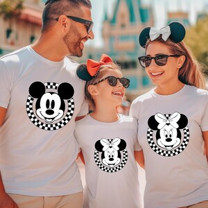 Retro Mickey Minnie T-Shirt, Retro Disney Trip Shirt, Checkered Mickey Shirt, Disney Family Vacation Tees, Disneyworld Tee, Minnie Mouse Tee