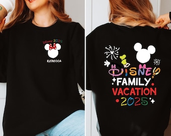 Personalized Disney Vacation 2025 Sweatshirt, Disney Family Sweat, Disney Trip Sweat, Disneyland Sweat, Disney Couple Sweat, Disneyworld Tee