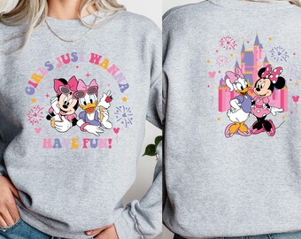Minnie and Daisy Mouse Summer Sweatshirt, Disney Besties
