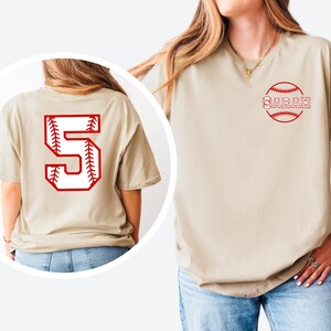 Custom Name Baseball T-Shirt, Personalized Baseball Mom T Shirt, Baseball Name Shirt, Baseball Lover Shirt, Sport Mom Shirt, Gift for Mom