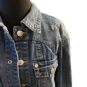True Religion Brand Jeans World Tour Jimmy Denim Jean Jacket Size XL Vintage image 5