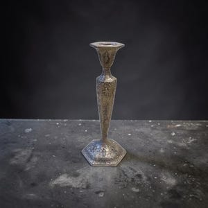 Vintage Hand Chase Silver Plated Barbour & Other Dutch Repousse Candlesticks