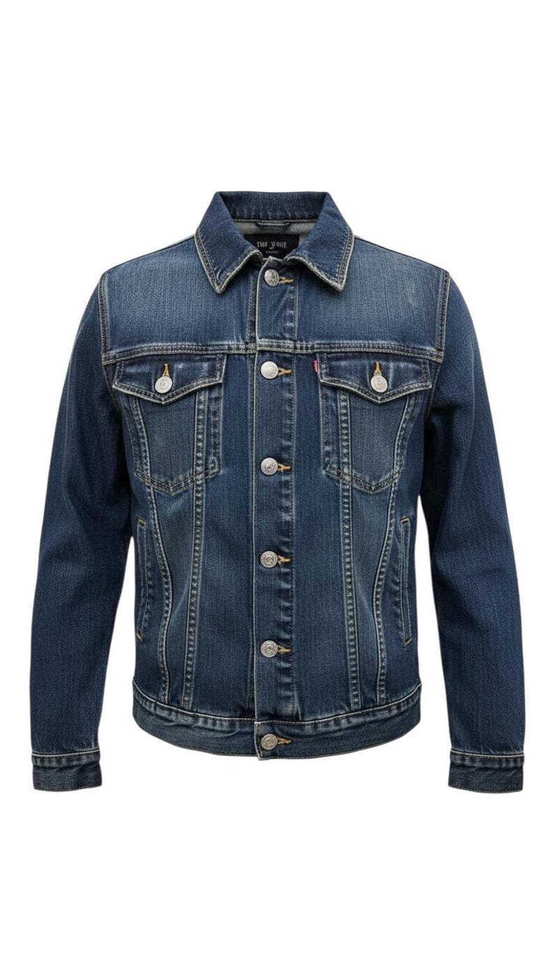 True Religion Brand Jeans World Tour Jimmy Denim Jean Jacket Size XL Vintage image 2