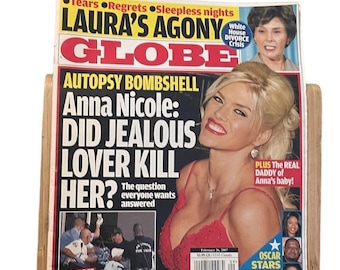 Globe Magazine Anna Nicole Death Autopsy Bombshell Jealous Lover, February 2007