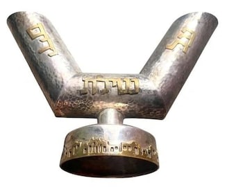 Hand gefertigter Jerusalem Gold / Panorama 925er Silberwäsche