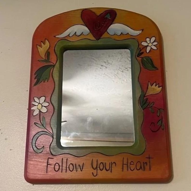 Object 794 Sticks Object Art 2006 Wooden (follow Your Heart) Mirror - Etsy UK