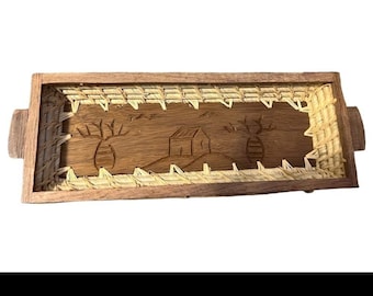 Organizador de escritorio de madera hecho a mano