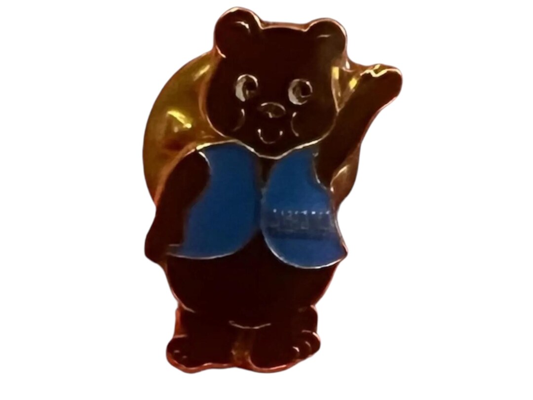 Unisex Small Awana Cubbies Friendly Pin, Brown and Blue - Etsy