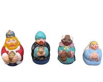 Set 4  Handmade Ceramic Nativity Scene