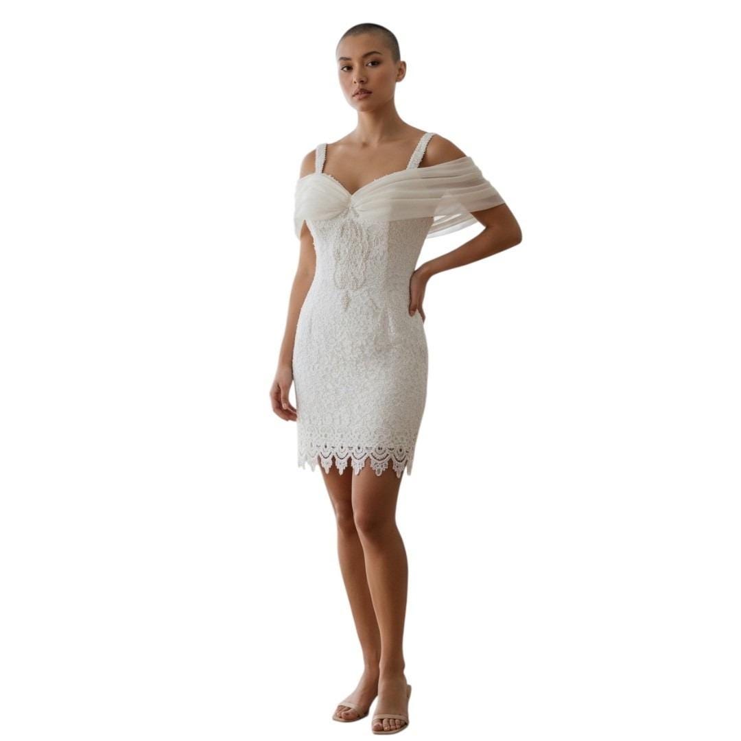 Vintage Jessica Mcclintock Victorian Revival Women's Evening Ivory ...