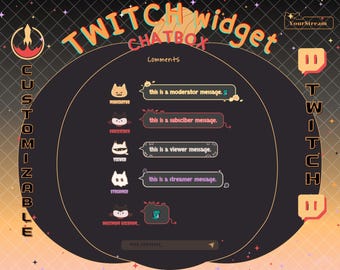 Halloween Cat Twitch Chat Widget | live chat | 4 Avatars Pumpkin, Ghost, Vampire,mummy | Twitch Widget | Stream Elements | VTuber Assets