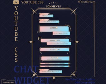 Elegant Starlight Chat Widget l live chat l CSS Youtube Chat l Vtuber Chat box l p2u