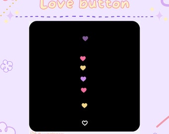 love button l heart decoration l valentine's day l pink cute l ig love button theme l minimal l stream overlay animated l stream assets