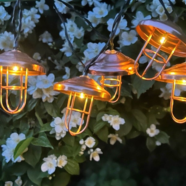 Fairy String Copper Mini Solar Lanterns 20 LED Lights 2 Modes Flashing and Still Gift Idea New Home Outdoor and Indoor use decorative fun