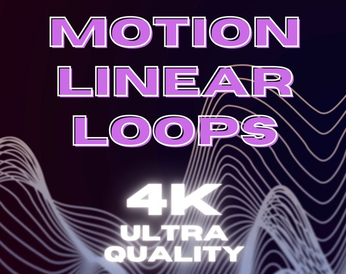 Abstract Motion Graphics: Curvy Linear 4K Loops (Digital Download)