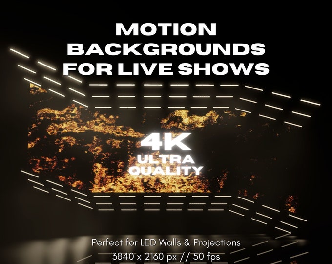 Gold 4K VJ Loops: Seamless Motion Graphics (Digital Download)