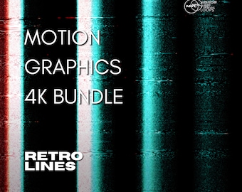 4K Retro Lines Motion Graphics: Abstract VJ Loops (Digital Download)