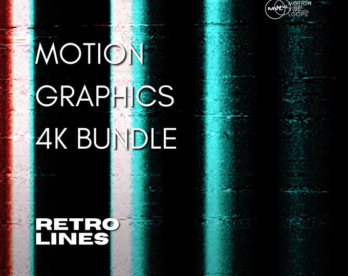 4K Retro Lines Motion Graphics: Abstract VJ Loops (Digital Download)