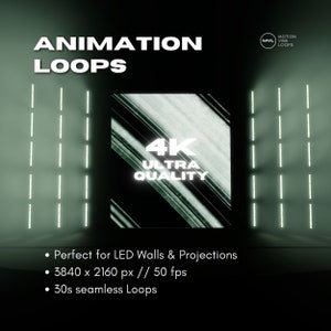 Three Vibrant 4K Visual Loops, Animated Motion Graphics for VJs, Live Events, DJs, Festivals and Shows, VJ Loops, Ultra HD Stock Video