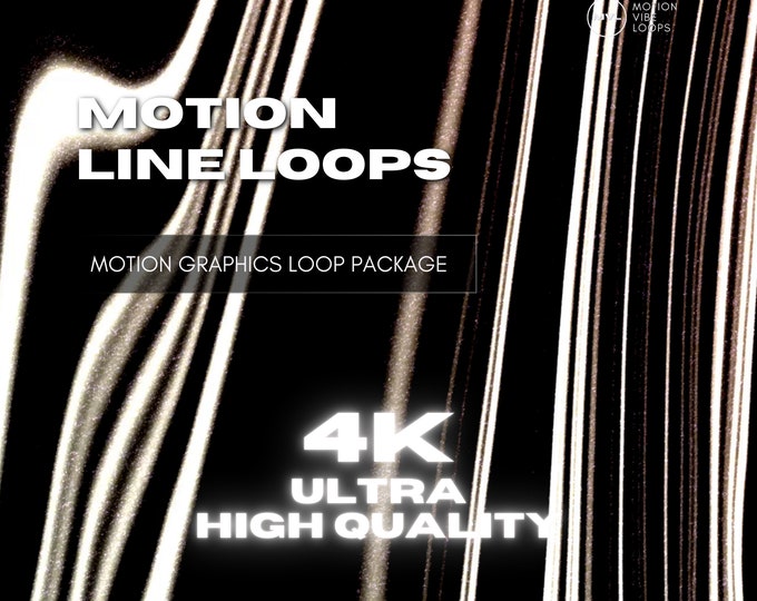 4K Abstract Line Motion Graphics: Energetic VJ Loops (Digital Download)
