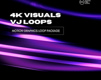4K Motion Graphics Loops: HighRes VJ Visuals (Digital Download)