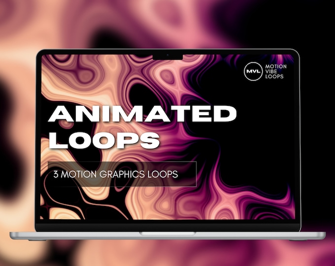 Colorful 4K Motion Graphic VJ Loops: Animated Background Visuals (Digital Download)
