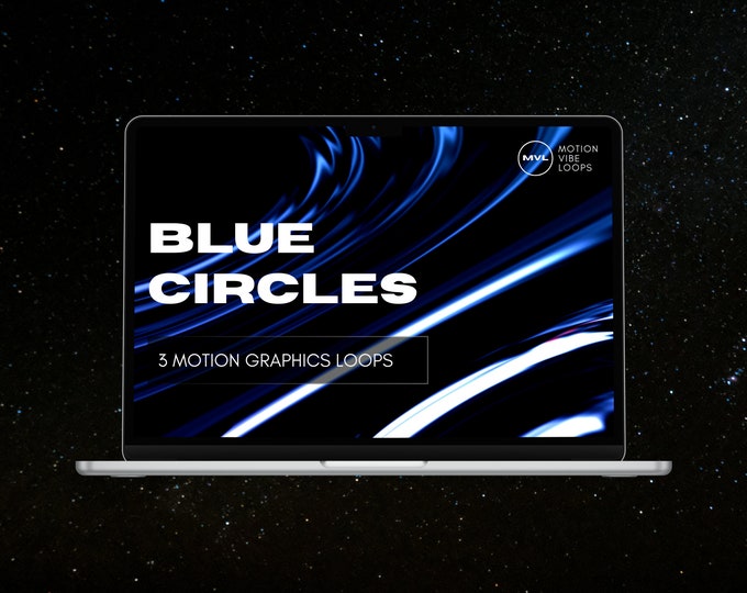 Blue Lines Motion Graphics: 4K Looping Visuals, VJ Bundle (Digital Download)