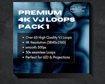 4K VJ Loops Pack: 65+ Motion Graphics for Live Events (Digital Download)