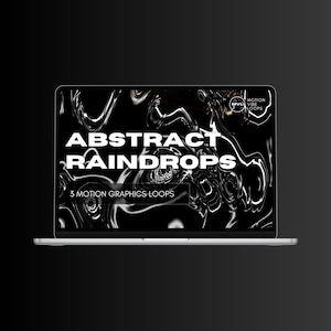 Abstract Raindrops Motion Graphics - Mesmerizing 4K VJ Loops, Perfect for Music Events and Concerts, Dynamic Backgrounds for Video Creators