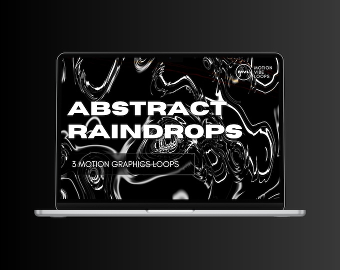 Abstract Raindrops 4K VJ Loops: Dynamic Motion Graphics (Digital Download)