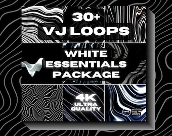 30+ White Essential 4K VJ Loops: Motion Graphic Backgrounds (Digital Download)