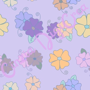 Seamless Pattern Digitale Motivo senza soluzione di continuità Bloom Violet