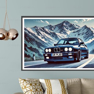 Custom Car Print, Personalized Cartoon Car Portrait, Gift for Car Lover, Custom Car Art, Unique Gift for Him, Boys Room Decor