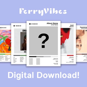 Choose Your Own Album Poster - Custom Poster - Digital Album Poster - Album Cover Poster - Album Cover Print - Music Poster