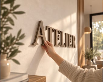 Individuelle 3D-Buchstaben Logo Schriftzug für Deine einzigartige Wandgestaltung Klebend Personalisiert - Wandbuchstaben Selbstklebend