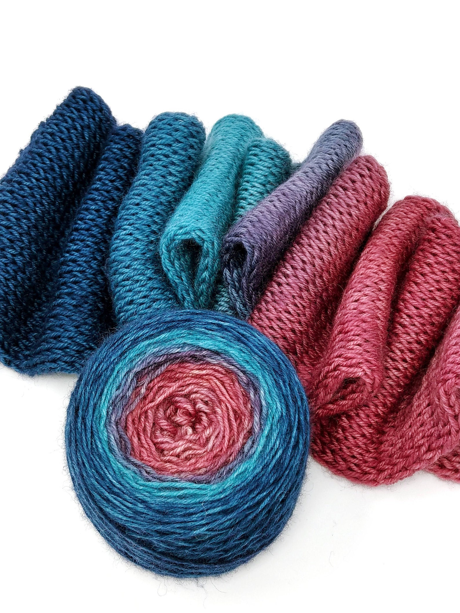 Gradient Yarn Cake 100 Superwash Wool DK weight 100g Etsy