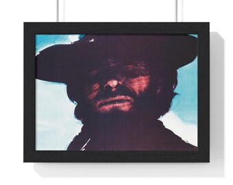 Affiche encadrée de Clint Eastwood, oeuvre d'art de film Far West