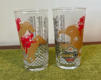 Pair of 149th Kentucky Derby Mint Julep Glasses, Churchill Downs May 6, 2023