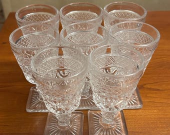 Vintage Imperial Glass Cape Cod Wine Glasses, Set of 8