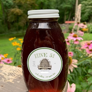 Raw Honey Local to Southeastern Pennsylvania, 1 Pound Glass Jars