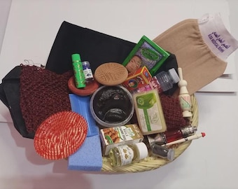 Moroccan Hammam Gift Set / Authentic Spa & Wellness Kit / Natural Beauty Collection