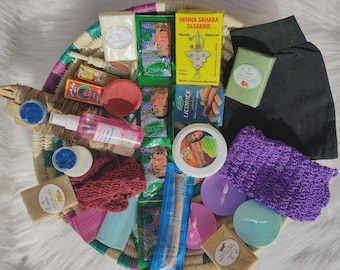 Traditionellt marockanskt hamampaket, marockanska hamam- och spaprodukter, marockanskt hamamkit som present