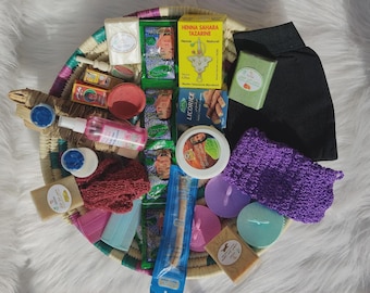 Traditionellt marockanskt hamampaket, marockanska hamam- och spaprodukter, marockanskt hamamkit som present