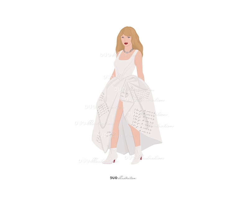 Taylor Swift TTPD Eras Tour Poster 4x6 & A5 Fortnight Dress the