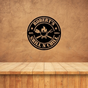 Personalized Grill N Chill Sign | BBQ Sign