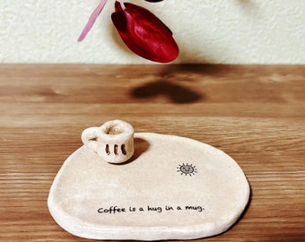 Key tray jewelry tray gift for coffee lovers