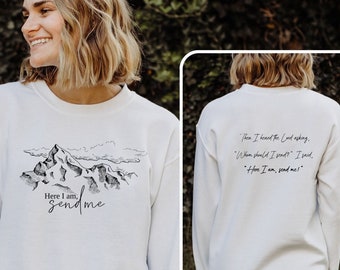 Send Me Missions Christian Sweatshirt, Crewneck for Missionary, Scripture Shirt, Christian Crewneck, Bible Verse Shirt, Gift for Missions