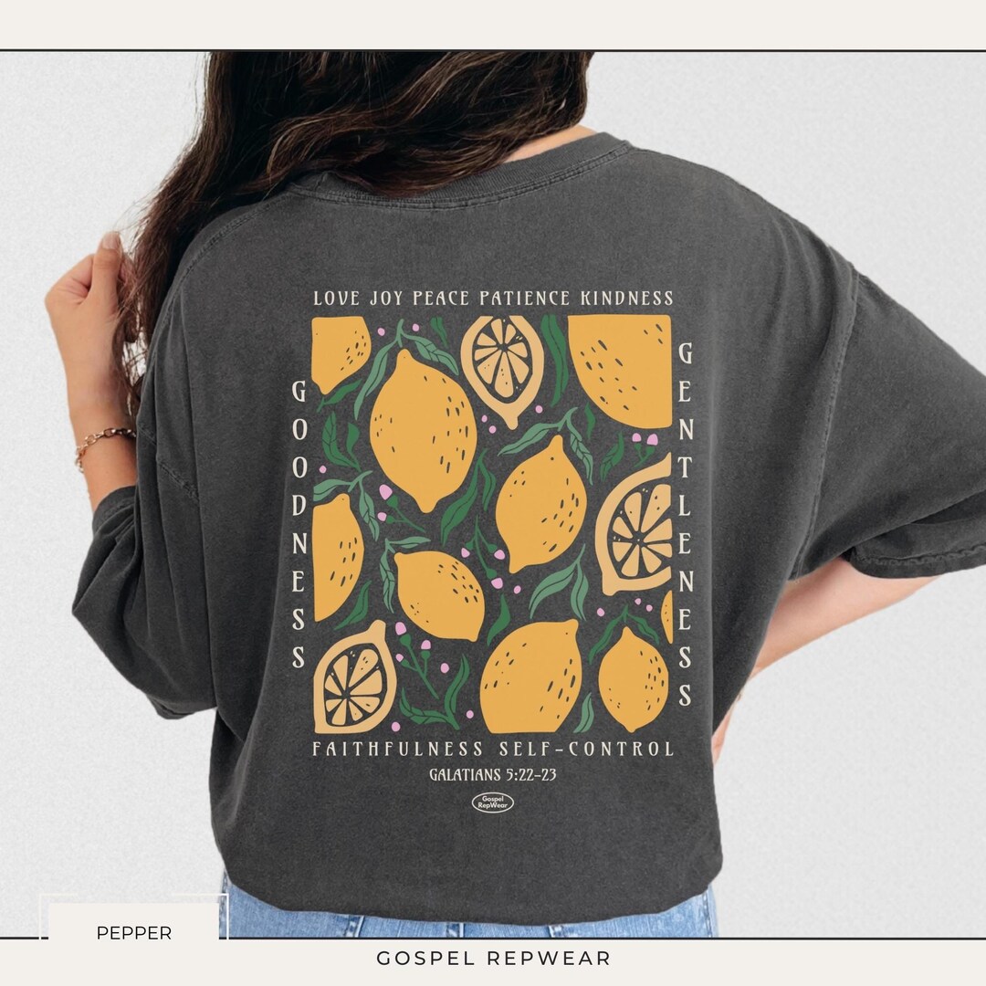 Fruits of the Spirit Lemon Shirt, Comfort Colors Shirt, Christian Women ...