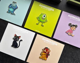 Nostalgia Pin Collection | Throwback Magnetic Enamel Pins for Budget Binders