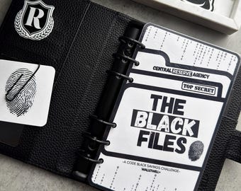 THE BLACK FILES | Savings Challenge Bundle | A6 Adventure Money Saving Game